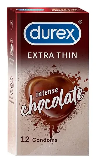 Durex Extra Thin Intense Chocolate Flavoured - 12 Condoms