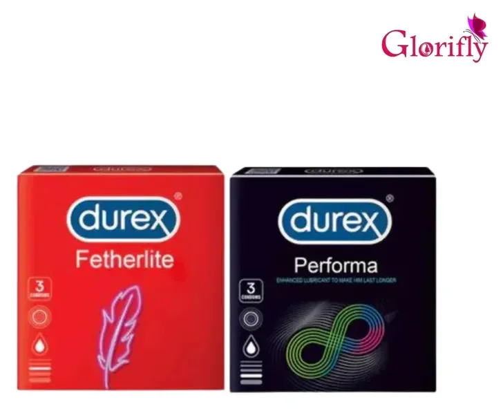 Durex - Condoms 3S Performa + Durex - Condoms 3S Feather Lite.
